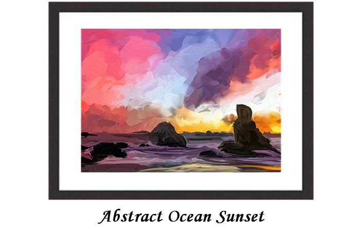 Abstract Ocean Sunset